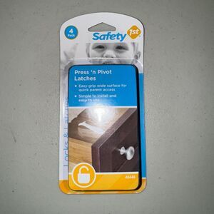 Safety 1st Press Pivot Latch Baby Proof Home 4 Pk Drawer Cabinet Safety Toddler